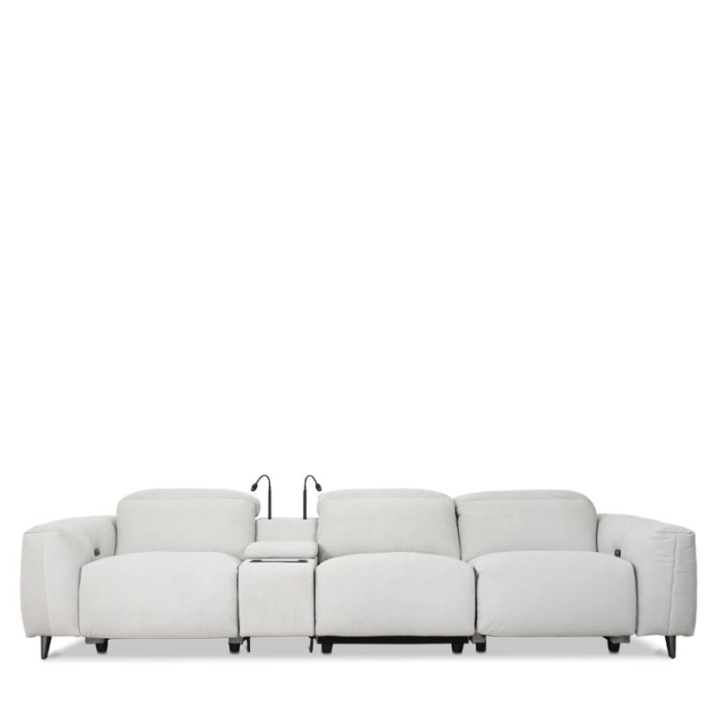 ATELIER 3 SEATER POWERED RECLINERS SOFA WITH STORAGE AND CUP HOLDER