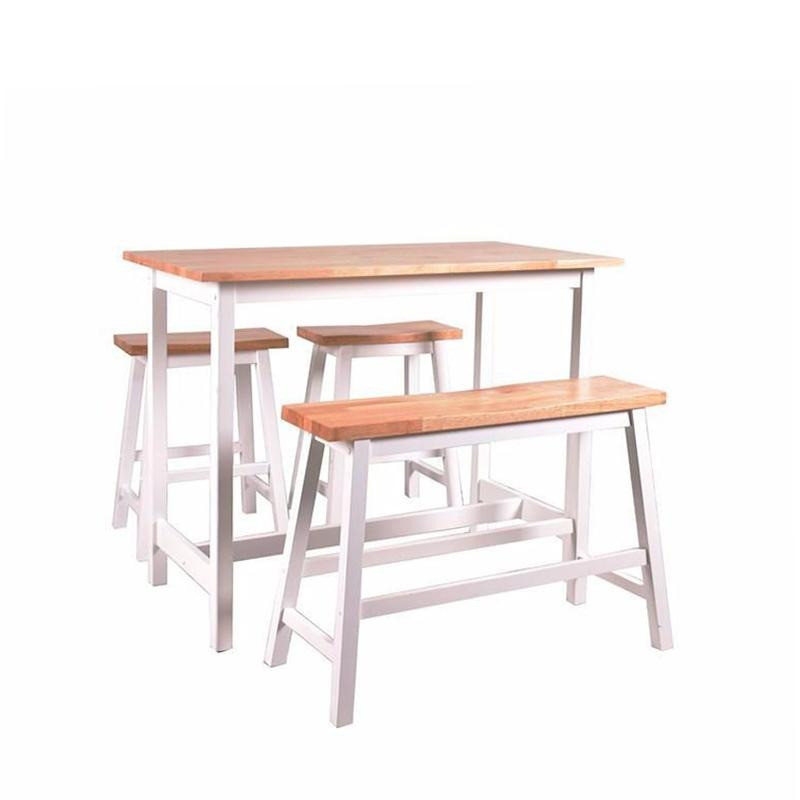 BARN HIGH TABLE SET (1 TABLE + 1 BENCH + 2 STOOLS)