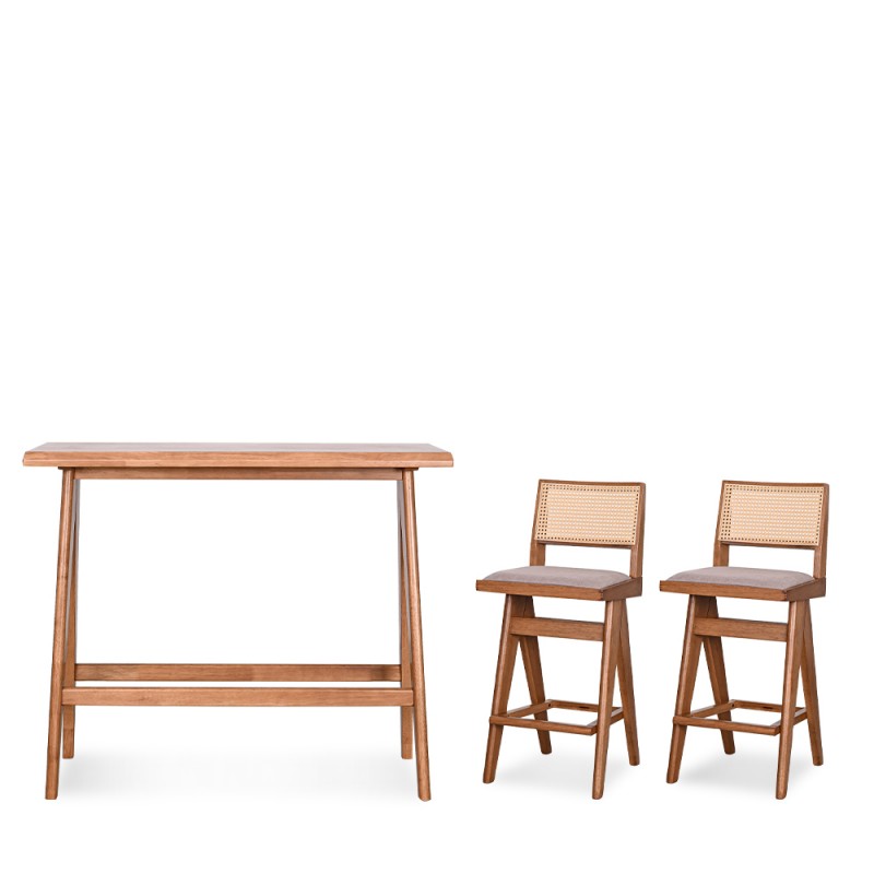 CEYLON BAR TABLE WITH 2 BAR CHAIRS