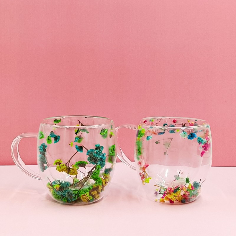 DOUBLE GLAZED ETERNAL BLOOM HYDRANGEA CUP 250ML