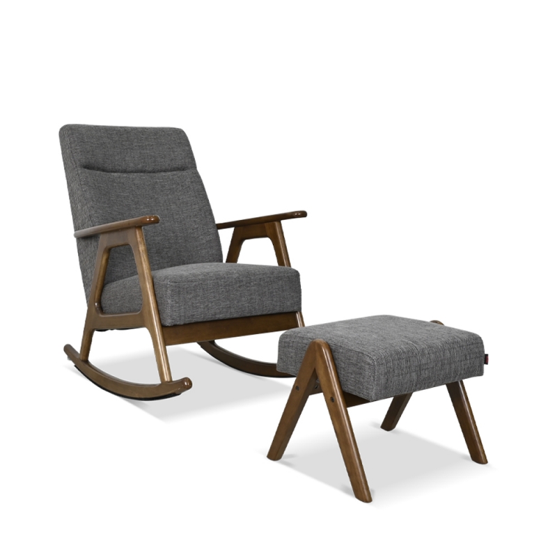 ELLIPSE ROCKING CHAIR WITH FOOTSTOOL