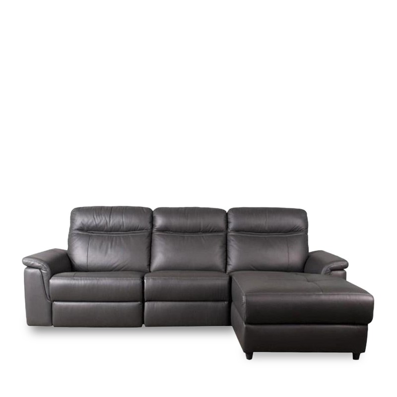 ESPRESSO-N2 L-SHAPED SOFA WITH 1 RECLINER (LEFT CHAISE)