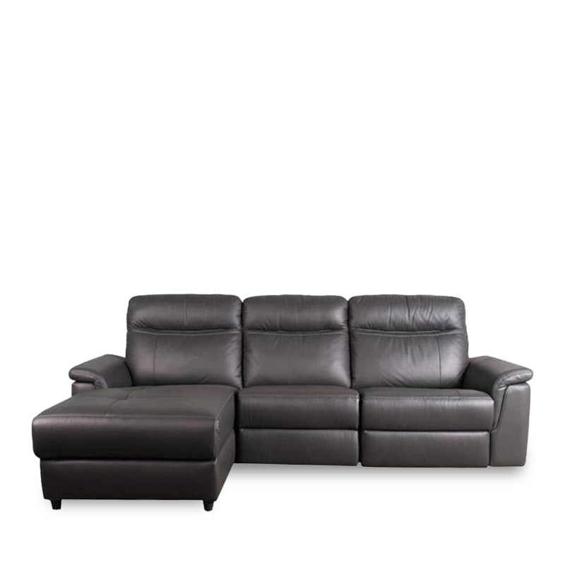 ESPRESSO-N2 L-SHAPED SOFA WITH 1 RECLINER (RIGHT CHAISE)