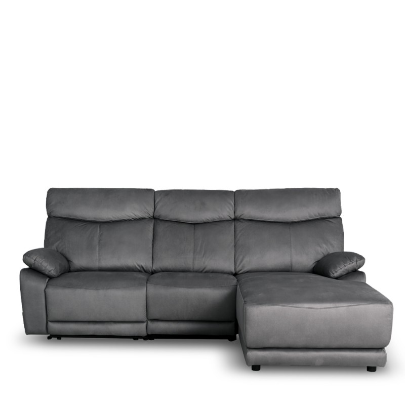FUDGE-N L-SHAPED SOFA w/ 1 RECLINER (LEFT CHAISE)