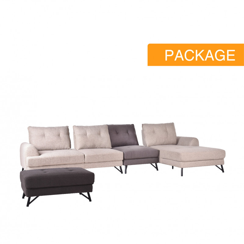 MAGNUM-N2 FUNCTIONAL SOFA+ARMLESS ELEMENT+OTTOMAN SOFA SET