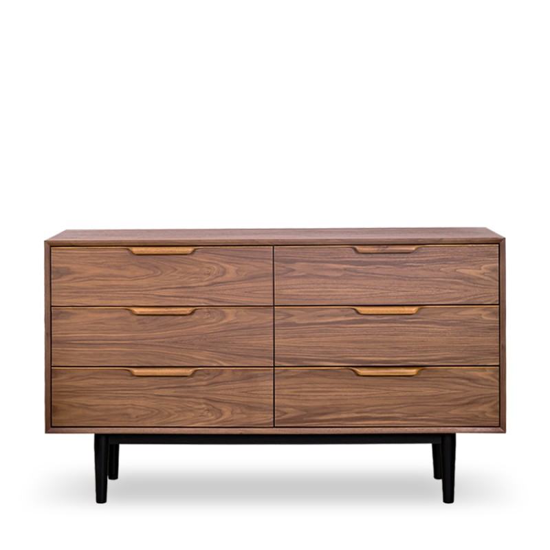 LN HOME: MID-CENTURY 6 DRAWER CREDENZA