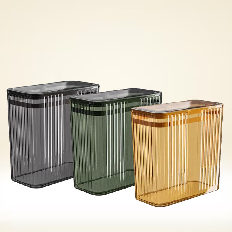 TRANSPARENT COVERED BIN 10L