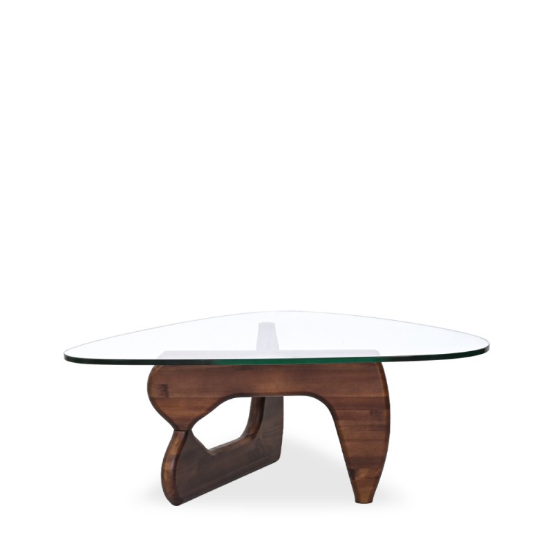 LN HOME: NOGUCHI TEMPERED GLASS TOP COFFEE TABLE