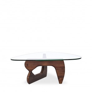 LN HOME: NOGUCHI TEMPERED GLASS TOP COFFEE TABLE