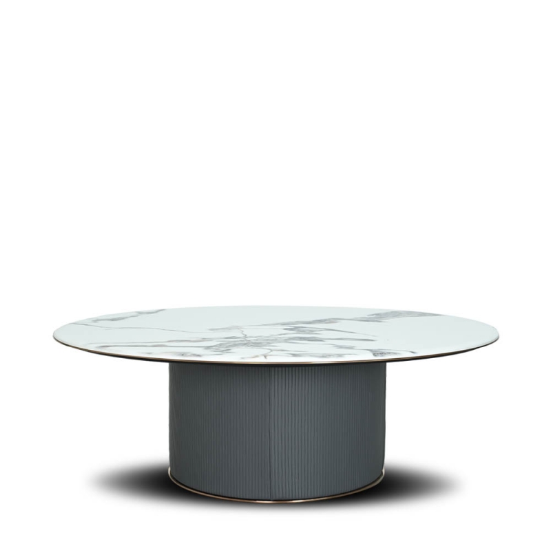 PALERMO MARBLE TOP ROUND COFFEE TABLE