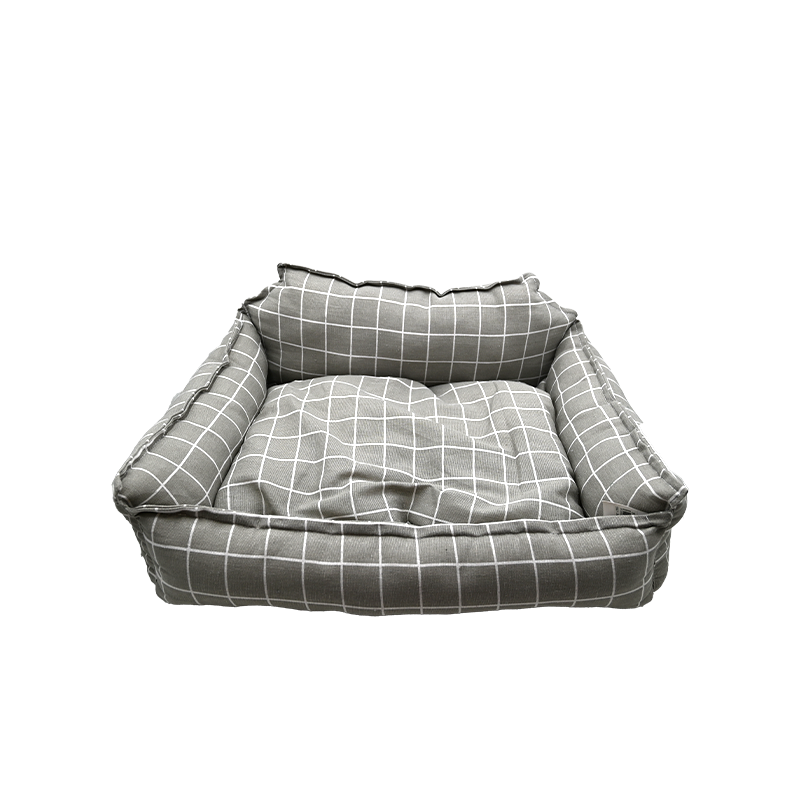 PT CHECKERED PET SOFA - GREY