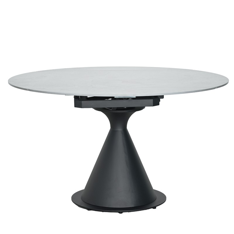 SOLAR EXTENDABLE DINING TABLE W/ STONE TOP