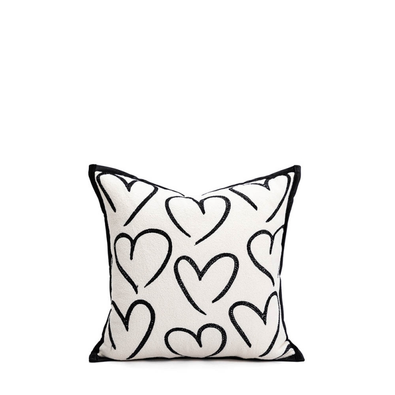 THROW CUSHION - DOODLE HEART